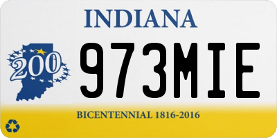 IN license plate 973MIE