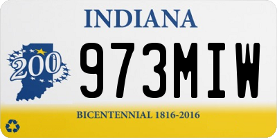 IN license plate 973MIW