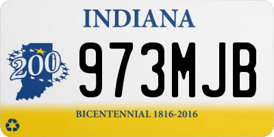IN license plate 973MJB