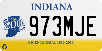 IN license plate 973MJE