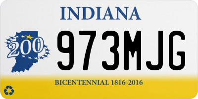 IN license plate 973MJG