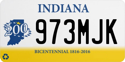 IN license plate 973MJK