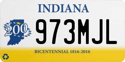 IN license plate 973MJL