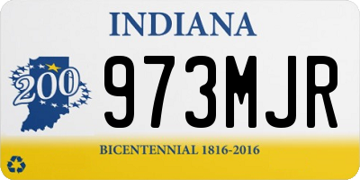 IN license plate 973MJR