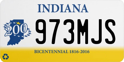 IN license plate 973MJS