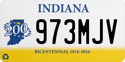 IN license plate 973MJV
