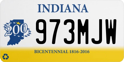 IN license plate 973MJW