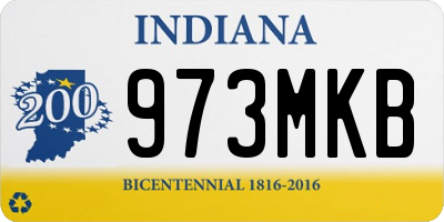IN license plate 973MKB