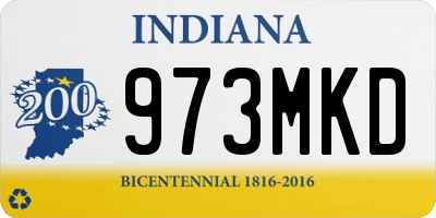 IN license plate 973MKD