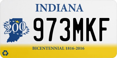 IN license plate 973MKF