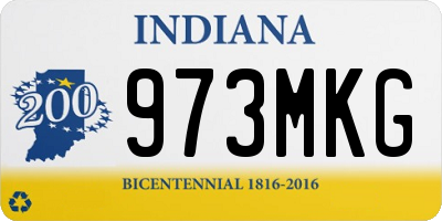 IN license plate 973MKG