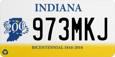 IN license plate 973MKJ