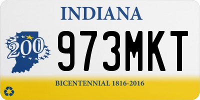 IN license plate 973MKT
