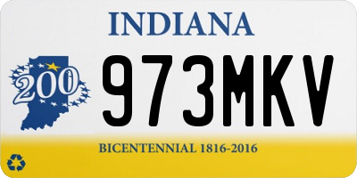 IN license plate 973MKV