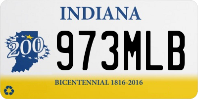 IN license plate 973MLB