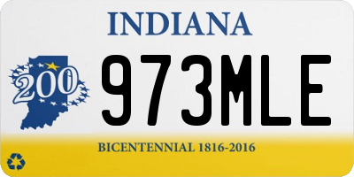 IN license plate 973MLE