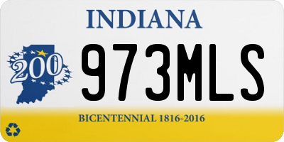IN license plate 973MLS