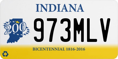 IN license plate 973MLV