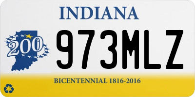IN license plate 973MLZ