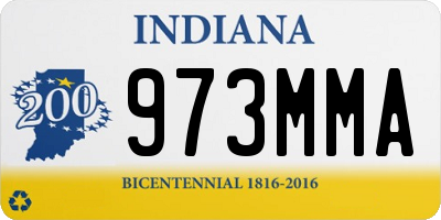 IN license plate 973MMA