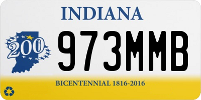 IN license plate 973MMB
