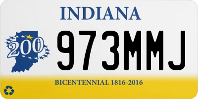 IN license plate 973MMJ