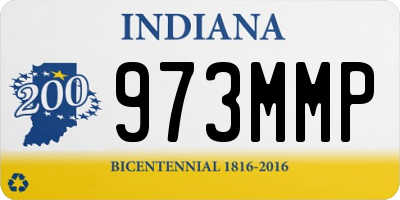 IN license plate 973MMP