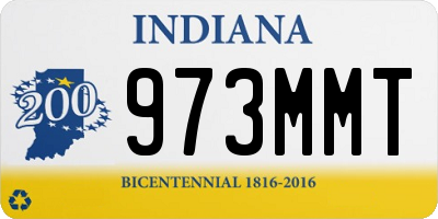 IN license plate 973MMT