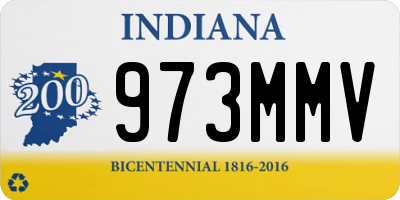 IN license plate 973MMV
