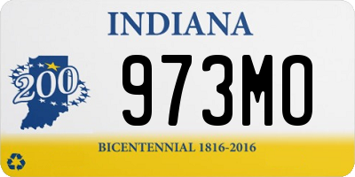 IN license plate 973MO