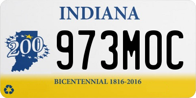 IN license plate 973MOC