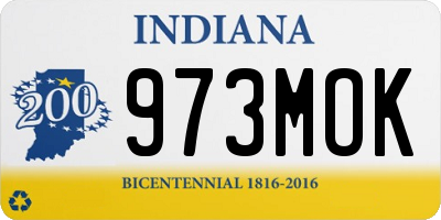 IN license plate 973MOK