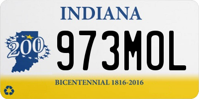 IN license plate 973MOL