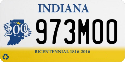 IN license plate 973MOO