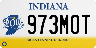 IN license plate 973MOT