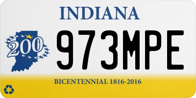 IN license plate 973MPE