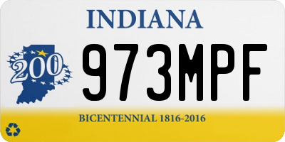 IN license plate 973MPF