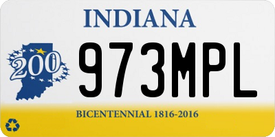 IN license plate 973MPL