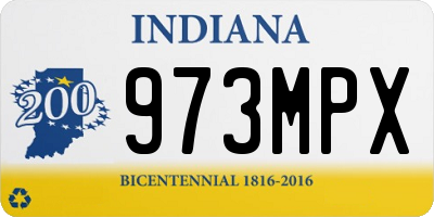 IN license plate 973MPX