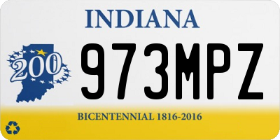 IN license plate 973MPZ