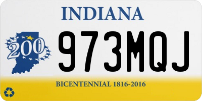 IN license plate 973MQJ