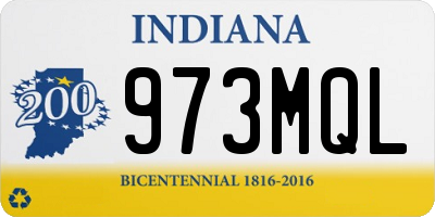 IN license plate 973MQL