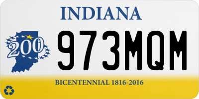IN license plate 973MQM