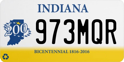IN license plate 973MQR