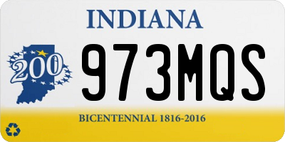 IN license plate 973MQS