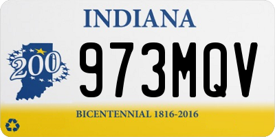 IN license plate 973MQV