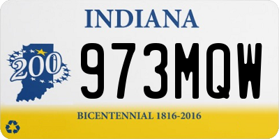 IN license plate 973MQW