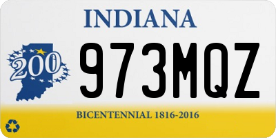 IN license plate 973MQZ
