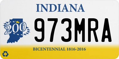IN license plate 973MRA