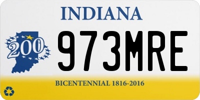 IN license plate 973MRE